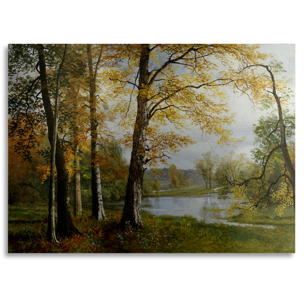 Trademark Art 'A Quiet Lake' by Albert Bierstadt Painting